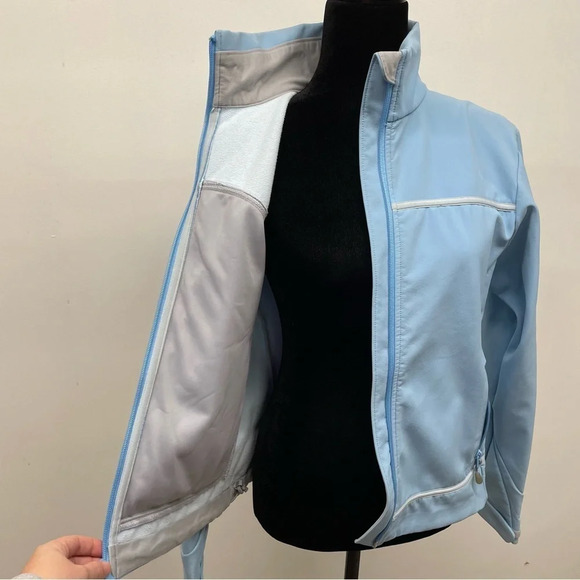 Columbia Titanium Softshell Omni Shield Light Blue Shell Jacket - Picture 3 of 13